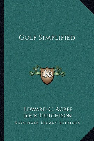 Book Golf Simplified Edward C. Acree