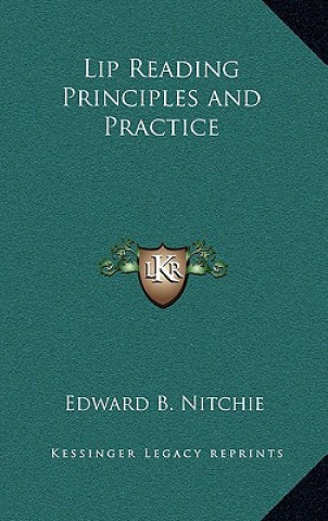 Livro Lip Reading Principles and Practice Edward B. Nitchie