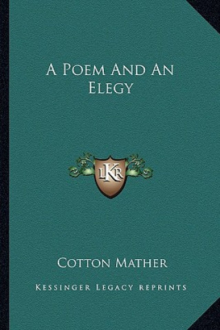 Carte A Poem and an Elegy Cotton Mather