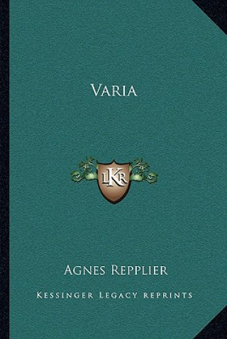 Book Varia Agnes Repplier