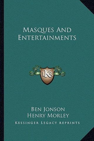 Libro Masques and Entertainments Ben Jonson