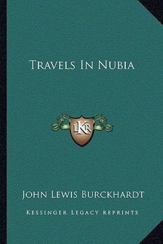 Carte Travels in Nubia John Lewis Burckhardt