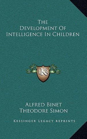 Book The Development of Intelligence in Children Alfred Binet