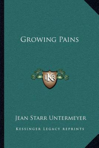 Βιβλίο Growing Pains Jean Starr Untermeyer