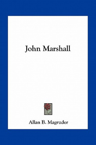 Book John Marshall Allan B. Magruder