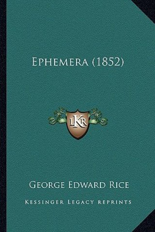 Βιβλίο Ephemera (1852) George Edward Rice