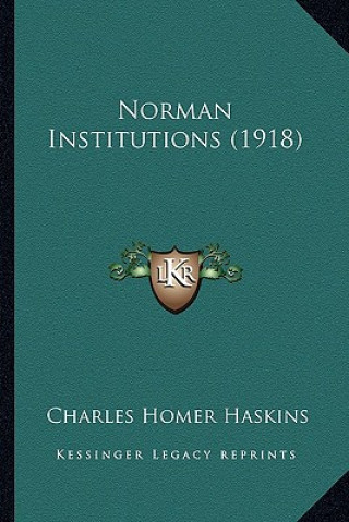 Carte Norman Institutions (1918) Charles Homer Haskins