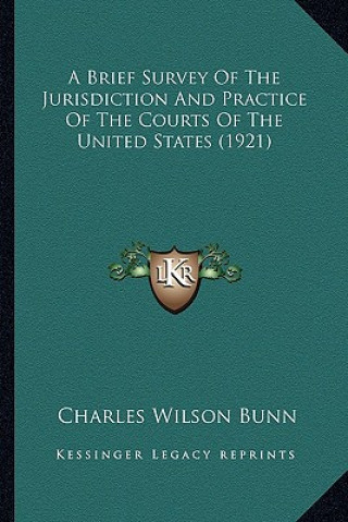 Kniha A Brief Survey of the Jurisdiction and Practice of the Courts of the United States (1921) Charles Wilson Bunn