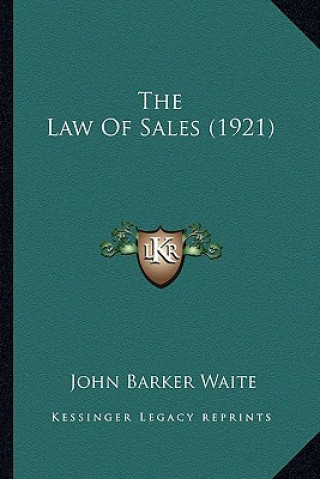 Könyv The Law of Sales (1921) John Barker Waite