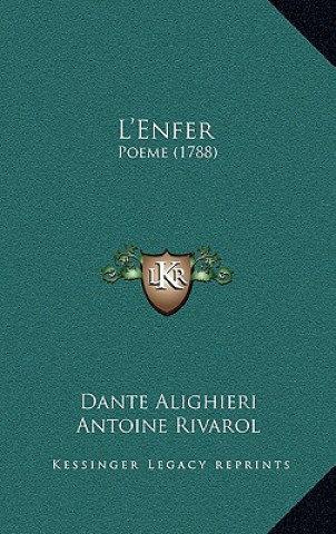 Carte L'Enfer: Poeme (1788) Dante Alighieri