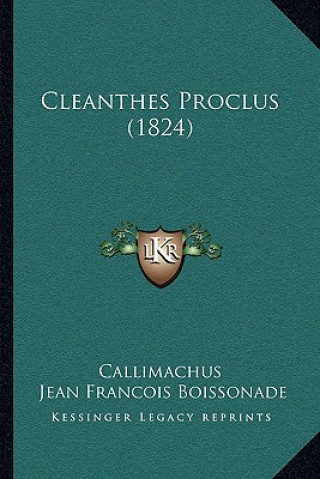 Kniha Cleanthes Proclus (1824) Callimachus