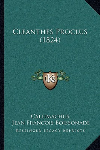 Buch Cleanthes Proclus (1824) Callimachus