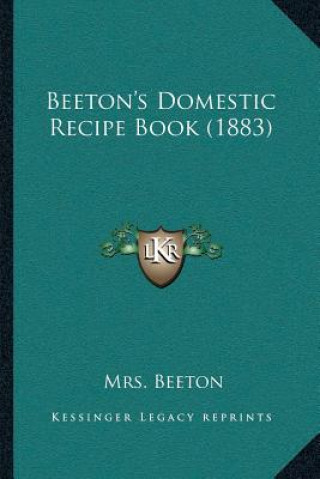 Carte Beeton's Domestic Recipe Book (1883) Mrs Beeton