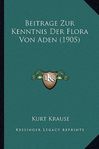 Carte Beitrage Zur Kenntnis Der Flora Von Aden (1905) Kurt Krause