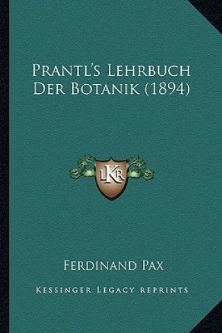 Boek Prantl's Lehrbuch Der Botanik (1894) Ferdinand Pax