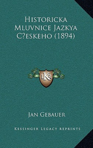 Książka Historicka Mluvnice Jazkya C&#141;eskeho (1894) Jan Gebauer