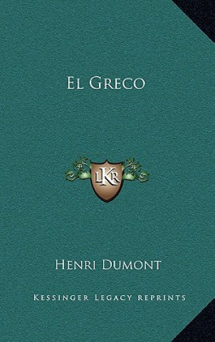 Book El Greco Henri Dumont