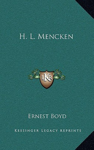 Kniha H. L. Mencken Ernest Boyd