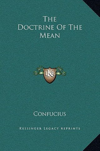 Carte The Doctrine Of The Mean Confucius