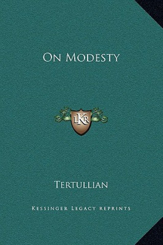 Książka On Modesty Tertullian