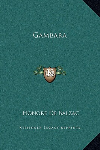 Carte Gambara Honore De Balzac