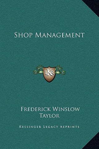 Buch Shop Management Frederick Winslow Taylor