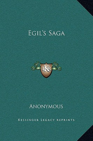 Könyv Egil's Saga Anonymous