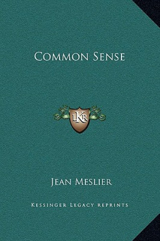 Libro Common Sense Jean Meslier