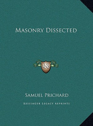 Book Masonry Dissected Samuel Prichard