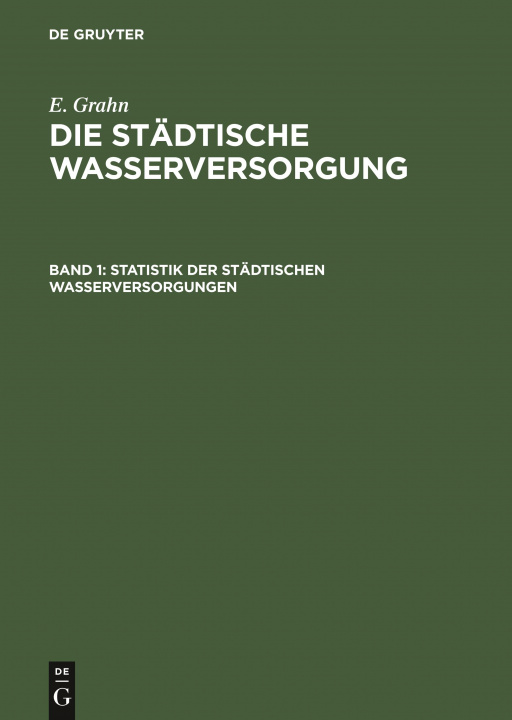 Книга Statistik Der Stadtischen Wasserversorgungen 