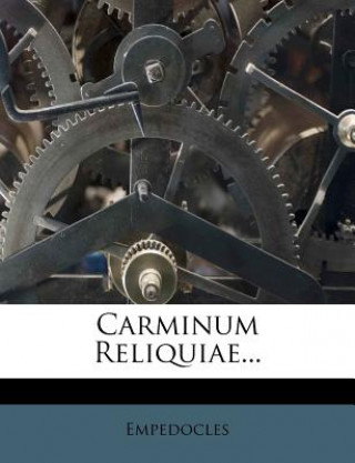 Book Carminum Reliquiae... Empedocles