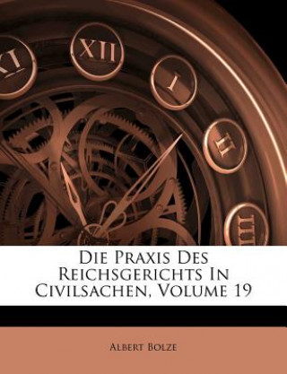 Carte Die Praxis Des Reichsgerichts in Civilsachen, Volume 19 Albert Bolze