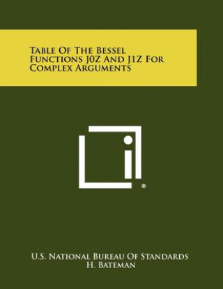 Carte Table of the Bessel Functions J0z and J1z for Complex Arguments U. S. National Bureau of Standards