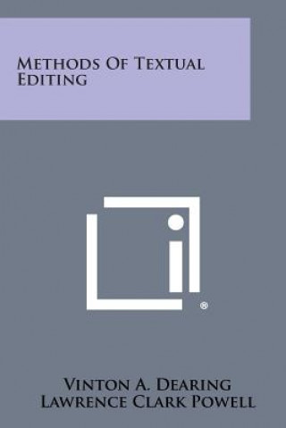 Boek Methods of Textual Editing Vinton a. Vinton Dearing