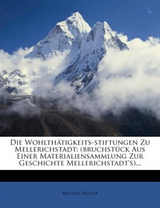 Kniha Die Wohlthätigkeits-Stiftungen Zu Mellerichstadt: (bruchstück Aus Einer Materialiensammlung Zur Geschichte Mellerichstadt's)... Michael Muller