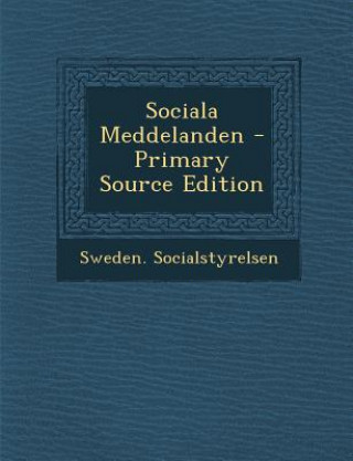 Kniha Sociala Meddelanden Sweden Socialstyrelsen