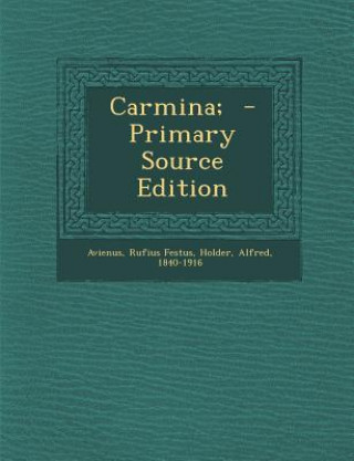 Book Carmina; Avienus Rufius Festus