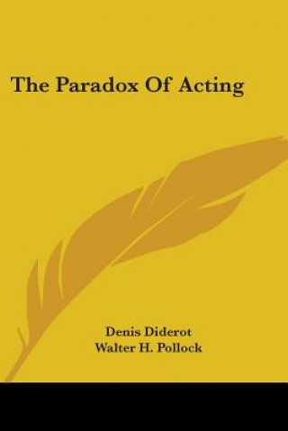 Book The Paradox Of Acting Denis Diderot