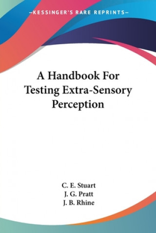 Książka A Handbook For Testing Extra-Sensory Perception C. E. Stuart