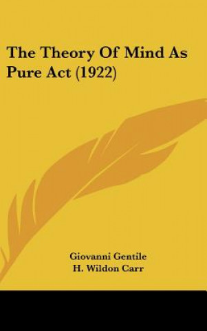 Carte The Theory of Mind as Pure ACT (1922) Giovanni Gentile