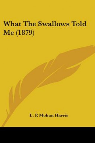 Kniha What The Swallows Told Me (1879) L. P. Mohun Harris