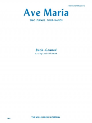 Kniha Ave Maria: 2 Pianos, 4 Hands/Mid-Intermediate Level Gounod-Bach