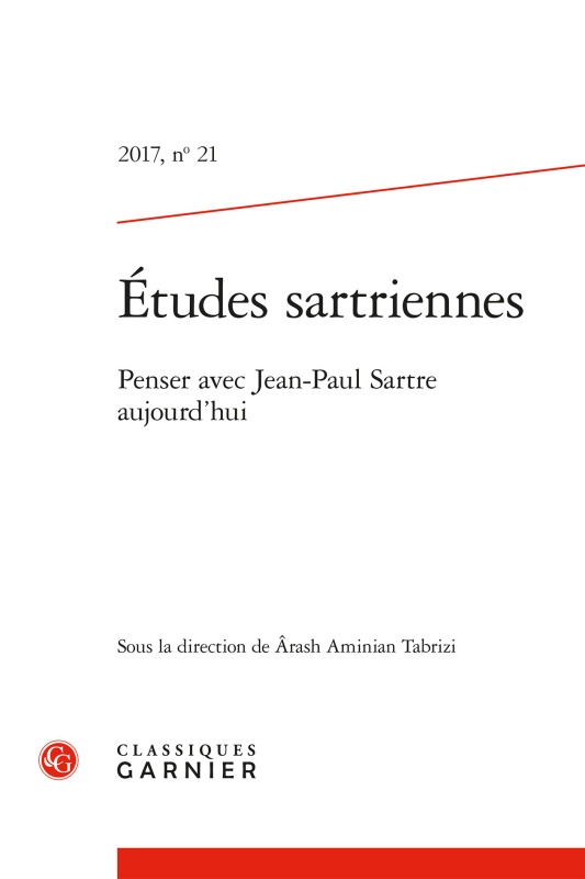 Carte Etudes Sartriennes: Penser Avec Jean-Paul Sartre Aujourd'hui Arash Aminian Tabrizi