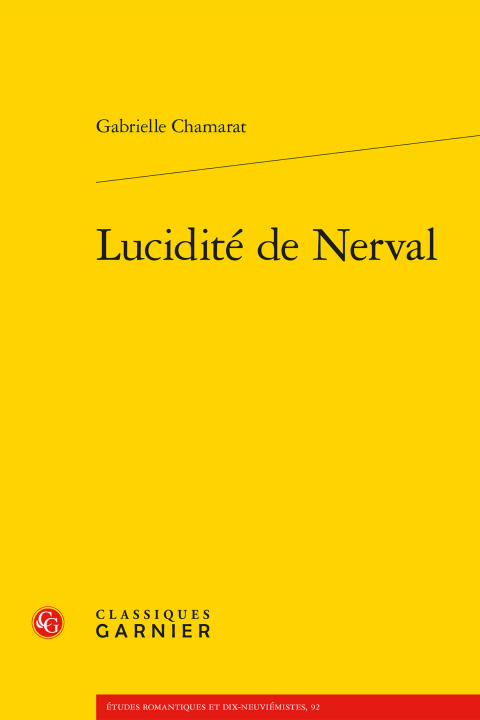 Kniha Lucidite de Nerval Gabrielle Chamarat