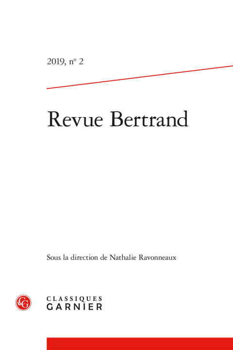 Книга Revue Bertrand Classiques Garnier