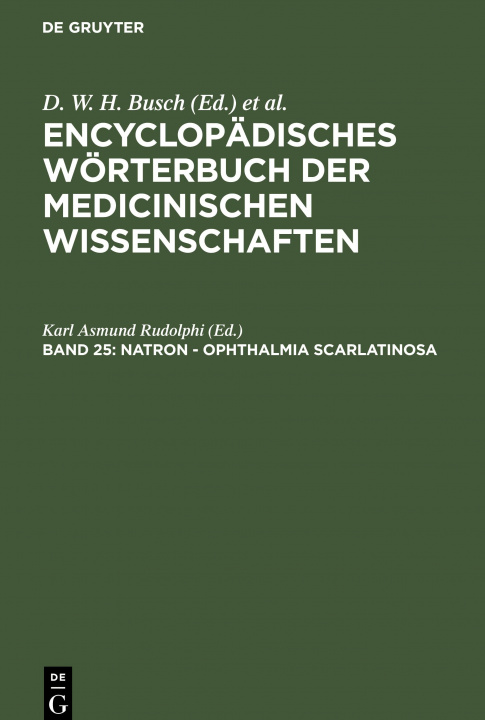 Book Natron - Ophthalmia Scarlatinosa D. W. H. Busch