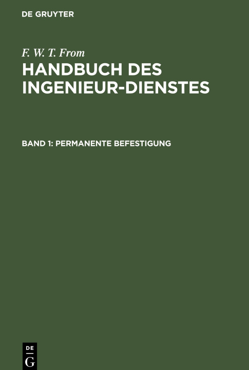 Книга Permanente Befestigung F. W. T. From