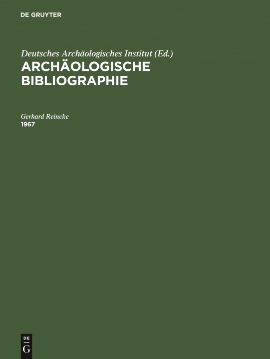 Buch 1967 Gerhard Reincke