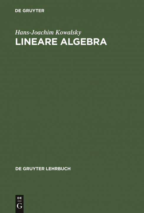Knjiga Lineare Algebra Hans-Joachim Kowalsky