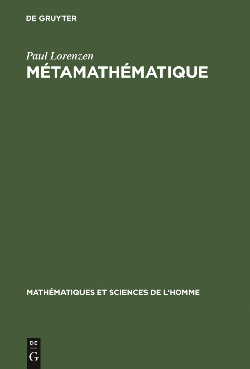 Knjiga Metamathematique Paul Lorenzen
